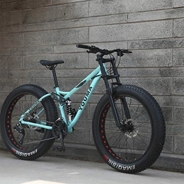 RNNTK Mountainbike RNNTK Mountainbike, Erwachsene Junge Mädchen Fat Tire Berg-Offroad-Fahrzeuge, Doppelscheibenbremse Fahrrad, Stahl Mit Hohem Kohlenstoffgehalt Rahmen, Anti-rutsch Bike Grün -24 Geschwindigkeit -26 Zoll