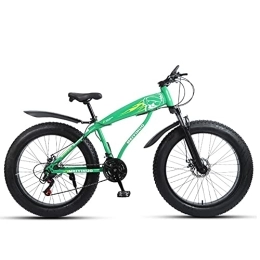 RSTJ-Sjef Mountainbike RSTJ-Sjef 26 Zoll Fat Tire Mountainbikes Mit Doppelscheibenbremse Federgabel, 27 Geschwindigkeit Anti-Rutsch-Schneefahrrad Strandfahrrad Für Erwachsene, Grün