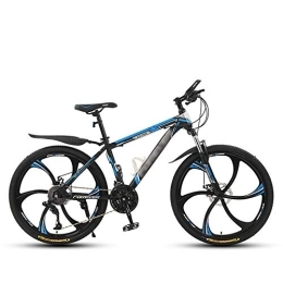 SANJIANG Mountainbike SANJIANG 24 / 26"Mountainbike Mit Federgabel 21 / 24 / 27 / 30-Gang Mountainbike Mit Scheibenbremse Robuster Stahl Mit Hohem Kohlenstoffgehalt, Blue-26in-27speed