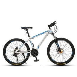 SANJIANG Mountainbike SANJIANG Adult Mountainbike Mit 26-Zoll-Rad Rahmenrahmen Aus Kohlenstoffstahl Mit Doppelscheibenbremse Vorderradgabel Für Herren, White-24in-27speed