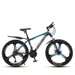 SANJIANG Mountainbike SANJIANG Mountainbike Vorderradaufhängung 21 / 24 / 27 / 30-Gang- 24 / 26-Zoll-Räder Kohlenstoffstahl Mit Doppelscheibenbremse Vorderradgabel Für Herren, Blue-24in-30speed