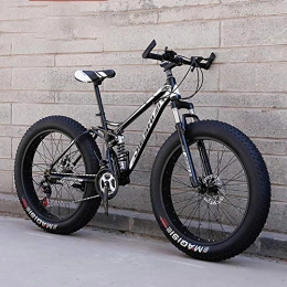 GAYBJ Fahrräder Schnee-Fahrrad beach Cruiser Fat Big Tire Fahrrad Doppelstoßdämpfung Variable Speed ​​Scheibenbremse Mountainbike 24 / 26 Inch 4.0 Breites Rad Fat Tire Mountain Bike Fahrraderwachsene, D, 24 inchi 7 Speed