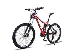 SEESEE.U Mountainbike SEESEE.U Mountainbike Unisex Mountainbike, 26-Zoll-Aluminiumlegierungsrahmen, 24 / 27-Gang-MTB-Fahrrad mit Doppelfederung und Doppelscheibenbremse, rot, 24-Gang