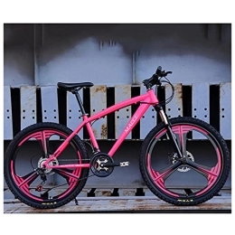 SHANRENSAN Mountainbike SHANRENSAN Mountainbike Erwachsene Offroad-Fahrrad Mit Variabler Geschwindigkeit 24 Zoll 26 Zoll StoßDäMpfungsfahrrad Outdoor-Fahren Berg Offroad(Rosa, 24 Zoll)