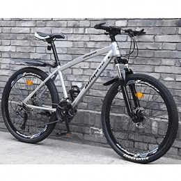  Mountainbike Stilvolle Mountainbikes Fahrräder, Doppelscheibenbremse 27 Geschwindigkeiten Mountainbike Leichter Carbon Stahlrahmen, Weiß, 26 Zoll