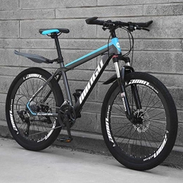  Mountainbike Stilvolles Mountainbike, Carbon-Stahlrahmen 30-Gang-Schaltrad für Erwachsene Outdoor-Langlaufrad für Erwachsene Zwei Größenoptionen, Blau, 26 Zoll