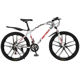 T-Day Mountainbike T-Day Mountainbike 26"Rad Erwachsene Mountainbike 21 / 24 / 27 Geschwindigkeit Full Suspension Mountain Bicycle Geeignet Für Männer Und Frauen Radfahren Enthusiasten(Size:24 Speed, Color:Weiß)