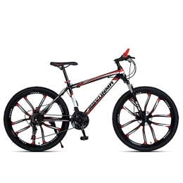 TAURU Fahrräder TAURU Mountainbike, 21 Gänge, Herren-Mountainbike, Outdoor-Reiten, doppelte Scheibenbremse, hohe Ten-Messerrad (66 cm, rot)