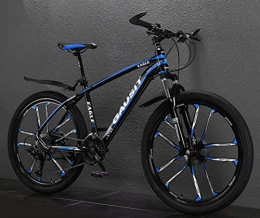 Tbagem-Yjr Fahrräder Tbagem-Yjr 26 Zoll Aluminium-Rahmen MTB Fahrrad Mountainbike for Erwachsene Stadt Straßenfahrrad (Color : Black Blue, Size : 27 Speed)