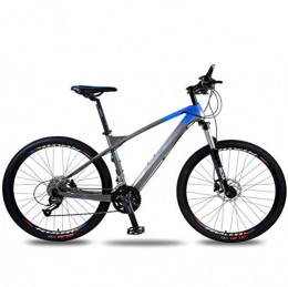 Tbagem-Yjr Fahrräder Tbagem-Yjr 26-Zoll-Mountainbike for Erwachsene Kohlefaser Ölschale Scheibenbremse Fahrrad 27 Fahr Stadt Straßenfahrrad (Color : Gray Blue)