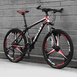 Tbagem-Yjr Fahrräder Tbagem-Yjr 26-Zoll-Männer Mountainbike, Doppelaufhebung Doppelscheibenbremsen Stadt Straßenfahrrad (Color : Black red, Size : 24 Speed)