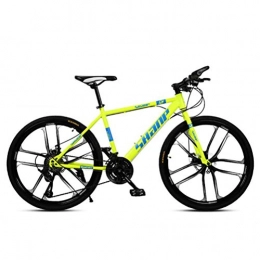 Tbagem-Yjr Fahrräder Tbagem-Yjr City-Mountainbike, 26-Zoll-Rad Offroad-Fahrrad Mit Variabler Geschwindigkeit Rahmen Aus Kohlenstoffstahl (Color : Yellow, Size : 27 Speed)