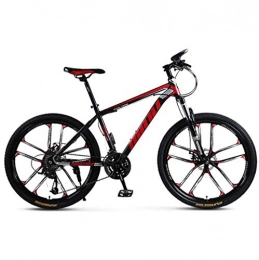 Tbagem-Yjr Fahrräder Tbagem-Yjr for Männer Radfahren Mountain Bikes, 26-Zoll-Rad-Stadt-Straßen-Fahrrad Sport Und Freizeit 30 Geschwindigkeit (Color : Black red)