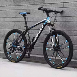 Tbagem-Yjr Mountainbike Tbagem-Yjr High-Carbon Stahl MTB Fahrrad, 26-Zoll-Rad Doppelscheibenbremsen Sport Und Freizeit (Color : Black Blue, Size : 30 Speed)
