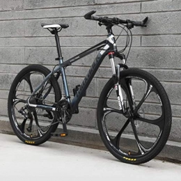 Tbagem-Yjr Fahrräder Tbagem-Yjr Kohlenstoffstahl-Rahmen 26 Zoll Adult Mountainbike, Off-Road-Geschwindigkeit Fahrrad (Color : Black ash, Size : 27 Speed)
