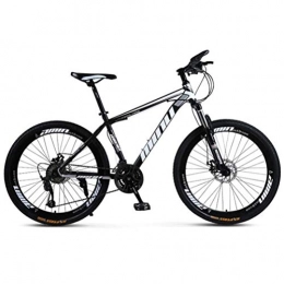 Tbagem-Yjr Fahrräder Tbagem-Yjr Mountain Bike, Doppelscheibenbremse Bike Doppelaufhebung 26-Zoll-Rad Boy Ravine Fahrrad (Color : Black White, Size : 21 Speed)