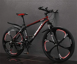 Tbagem-Yjr Mountainbike Tbagem-Yjr Unisex 26 Zoll Suspension Mountainbike Mit Variabler Geschwindigkeit Offroad-Herren MTB Sport Und Freizeit (Color : Black red, Size : 24 Speed)