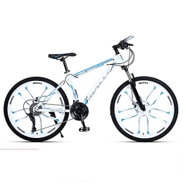 TBNB Mountainbike TBNB 24 / 26 Zoll Erwachsene Mountainbike, 21-30 Gänge Herren Damen Offroad City Rennrad, Doppelscheibenbremsen und Federgabeln, Weiß (Weiß 24 Zoll / 21 Gänge)