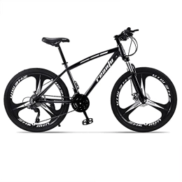 TBNB Mountainbike TBNB 24 / 26-Zoll-Mountainbike für Erwachsene, City-Rennrad für Herren, Damen, 21-30, Variable Geschwindigkeit, Doppelscheibenbremse, Federgabel, 3-Speichen-Rad (Schwarz 26 Zoll / 27 Gänge)