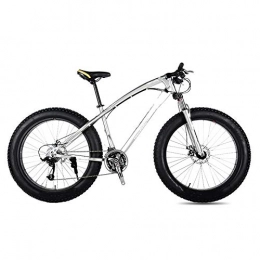 THENAGD Mountainbike THENAGD Variable Geschwindigkeit Cross Country, Strand Schneemobil Erwachsene Super Breit Reifen Mountainbike für Jungen Und MäDchen 7speed Silver