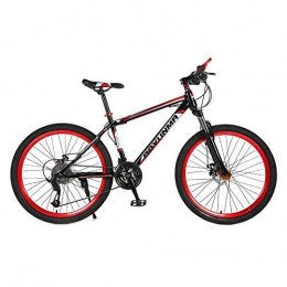 TYSYA Mountainbike TYSYA 27-Gang Mountainbike Rahmen Aus Kohlenstoffhaltigem Stahl All-Terrain Fahrrad Doppelscheibenbremse Vorderradaufhängung Hardtail Unisex 24 / 26 Zoll Reiten Im Freien, Black+red, 26 Inch(A)