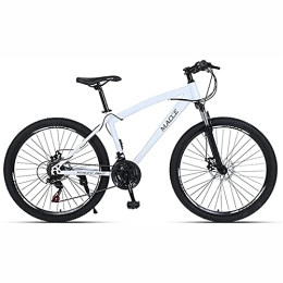 UYHF Mountainbike UYHF Mountainbike, Jugendliche Erwachsene Männer Frauen Straße Fahrräder, 21-30 Geschwindigkeiten Optionen, Leichter Stahlrahmen, Doppelscheibenbremse White-24inch / 21Speed