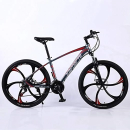 VANYA Mountainbike VANYA Mountain Bike 24 / 26 Inch 24 Speed ​​One-Piece Rim Doppelscheibenbremse mit Variabler Geschwindigkeit Off-Road-Fahrrad, Rot, 26inches