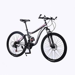 VANYA Mountainbike VANYA Scheibenbremse Mountain Bike 24 / 26 Zoll 21 Geschwindigkeiten Pendler Zyklus Variable Speed ​​Suspension Off-Road-Fahrrad, Rosa, 26inches