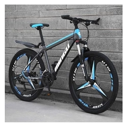 VIIPOO Mountainbike VIIPOO Mountainbikes, Herren Damen Fahrrad Aus Kohlenstoffstahl, Mit Doppelscheibenbremse / Verstellbarem Sitz / Rahmen Aus Kohlenstoffstahl, Blue-24 Inch