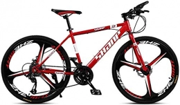 Wandbild Mountainbike Wandbild 26 Zoll Mountainbike High Carbon Stahlrahmen Doppelscheibenbremse Stodmpfung Off-Road Shift-Fahrrad-City Racing BMX Bike (Color : Red, Size : 21 Speed)