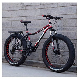 WJSW Mountainbike WJSW Adult Fat Tire Mountainbikes, Doppelscheibenbremse Hardtail Mountainbike, Vorderradaufhängung, Damen All Terrain Mountainbike, Rot B, 26 Zoll 27 Geschwindigkeit