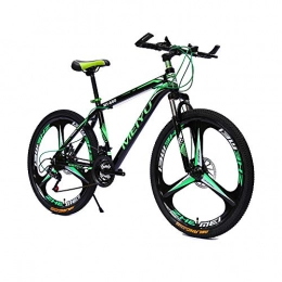 WSJYP Fahrräder WSJYP Adult Mountainbike 26 Zoll, Herren Damen Mountain Trail Bike, High Carbon Stahlgetriebe Doppelscheibenbremsen, 21 / 24 / 27 / 30-Gang Vollfederung MTB, 21 Speed-Green