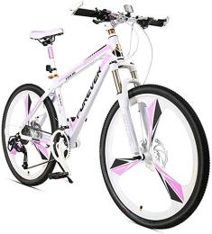 Wttfc Mountainbike Wttfc Damen Hardtail MTB 26 Zoll 24 Gang-Schaltung, Erwachsenen Mädchen Mountainbike Fahrräder mit Gabelfederung & Scheibenbremsen, Rahmen aus Kohlenstoffstahl, Rosa, 3 Spoke