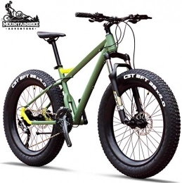 Wttfc Mountainbike Wttfc Hardtail MTB 26 Zoll für Erwachsenen Herren Damen, 27 Gang-Schaltung Fette Reifen Mountainbike mit Hydraulische Scheibenbremse, Unisex Jugend Fahrräder mit Gabelfederung, Grau