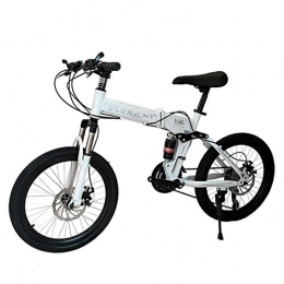 WYD Fahrräder WYD 20 Zoll Mountainbike Faltrad 21 / 24 / 27 Dual Scheibenbremse und Stodmpfer Vorderradgabel Speed Gear, Jungen Mdchen, white2