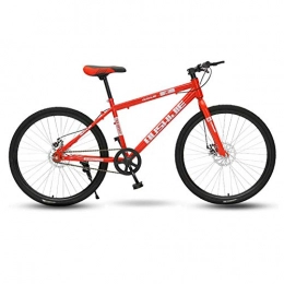 XBSLJ Mountainbike XBSLJ Mountainbikes, Klappräder Fahrrad, 26"Rad Vorderradaufhängung Herren Mountainbike 19" Rahmen Single Speed ​​Mechanische Scheibenbremsen, rot, 26"