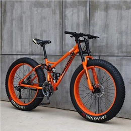 XBSLJ Mountainbike XBSLJ Mountainbikes, Klappräder Mountainbike, 24"26" Mountainbikes für Erwachsene, 4, 0-facher Reifen, doppelt gefedertes Mountainbike, Rahmen aus kohlenstoffhaltigem Stahl 21 / 24 / 27 Geschwindigkeit