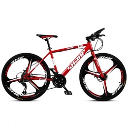 Xiaoyue Mountainbike Xiaoyue 24-Zoll-Mountainbikes, Doppelscheibenbremse Hardtail Mountainbike, Herren Damen High-Carbon Stahl All Terrain Alpine Fahrrad, 21 Geschwindigkeit, Schwarz 10 Spoke lalay