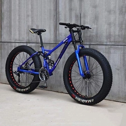 XinQing Mountainbike XinQing Fahrrad Fahrrad, Mountainbike, 24 Zoll 7 / 21 / 24 / 27 Speed ​​Bike, Männer Frauen Studenten Variable Speed ​​Bike, Fat Tire Mens Mountain Bike (Color : Blue, Size : 27 Speed)