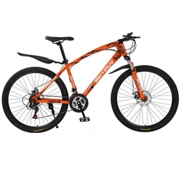 XSJJ Mountainbike XSJJ 26 Zoll Jugendfahrrad Fahrrad Herren MTB Mountainbike Vollfederung Fahrrad Rad Bike Jugendfahrrad Fully Vollfederung 21 Gang Mountainbike Stoßdämpfer Fahrrad(Orange)