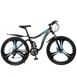 XSJJ Mountainbike XSJJ 26 Zoll vollgefedertes Mountainbike mit Stoßdämpfer-Fahrrad für Männer Frauen Jungen Mädchen, 21 Geschwindigkeiten Shimano-Antrieb(Blau)