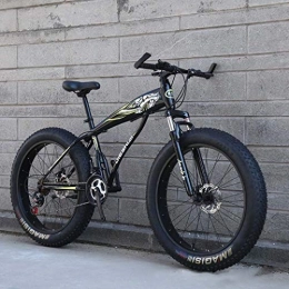 XWLCR Mountainbike XWLCR 24" / 26" 27-Gang Mountainbike, Riesenrad Schneefahrrad, Doppelscheibenbremse, Stark stodmpfender Federgabel, Auen Off-Road Beach Bike, A, 24 inch