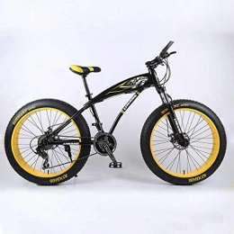 XWLCR Mountainbike XWLCR 24" / 26" 27-Gang Mountainbike, Riesenrad Schneefahrrad, Doppelscheibenbremse, Stark stoßdämpfender Federgabel, Außen Off-Road Beach Bike, B, 24 inch