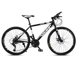 YIKUI Mountainbike YIKUI Country Mountainbike, Aluminiumlegierung 24 / 26 Zoll Stodmpferrad Doppelscheibenbremse Country Offroad-Schaltrad, Erwachsenen-MTB mit verstellbarem Sitz, Schwarz, 26 inch 24speed