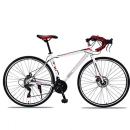 COUYY Rennräder COUYY 21-Fach Road Bike Mountainbike 700C Scheibenbremsen Off-Road Road Sportwagen Hohe Kohlenstoffstahl Rahmen Geschwindigkeit Männer Frauen City Fahrrad Racing, b