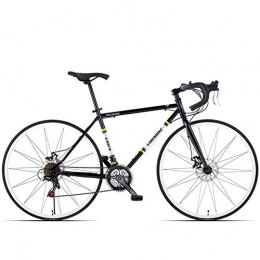 DJYD Fahrräder DJYD 21 Speed-Straßen-Fahrrad, High-Carbon Stahlrahmen Männer Rennrad, 700C Räder Stadt-Pendler-Fahrrad mit Doppelscheibenbremse, Gelb, gerader Griff FDWFN (Color : Black, Size : Bent Handle)