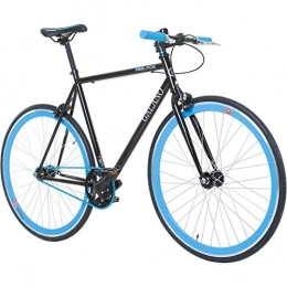 Galano  Galano 700C 28 Zoll Fixie Singlespeed Bike Blade 5 Farben zur Auswahl, Rahmengrösse:53 cm, Farbe:Schwarz / Blau