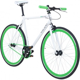 Galano  Galano 700C 28 Zoll Fixie Singlespeed Bike Blade 5 Farben zur Auswahl, Rahmengrösse:53 cm, Farbe:Weiss / grün