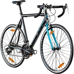 Galano Rennräder Galano Rennrad 700c Giro D'Italia Fahrrad 28" Fitnessbike Road Bike 14 Gänge (schwarz / blau, 56 cm)