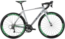 GJZM Rennräder GJZM Mountainbikes Rennrad Erwachsene 16-Gang- Rennrad 480MM Ultraleichtes Aluminium Aluminiumrahmen City Pendlerfahrrad Perfekt für Straßen- oder Schotterwege in Blau-Silber